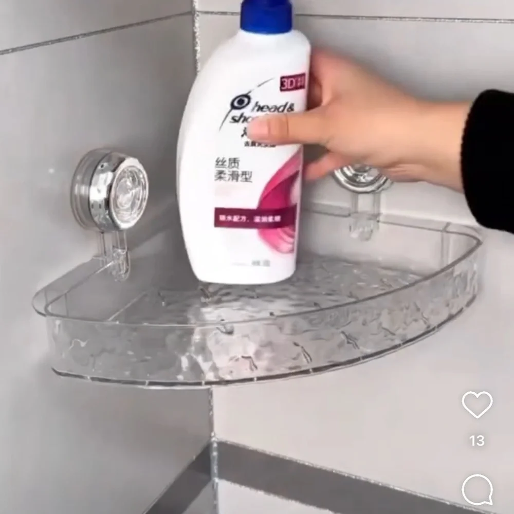 Bathroom corner shelf on instagram